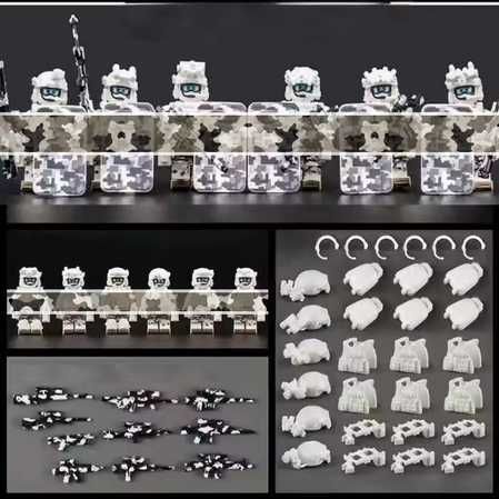 Set 24 figurine soldati tip Lego cu accesorii