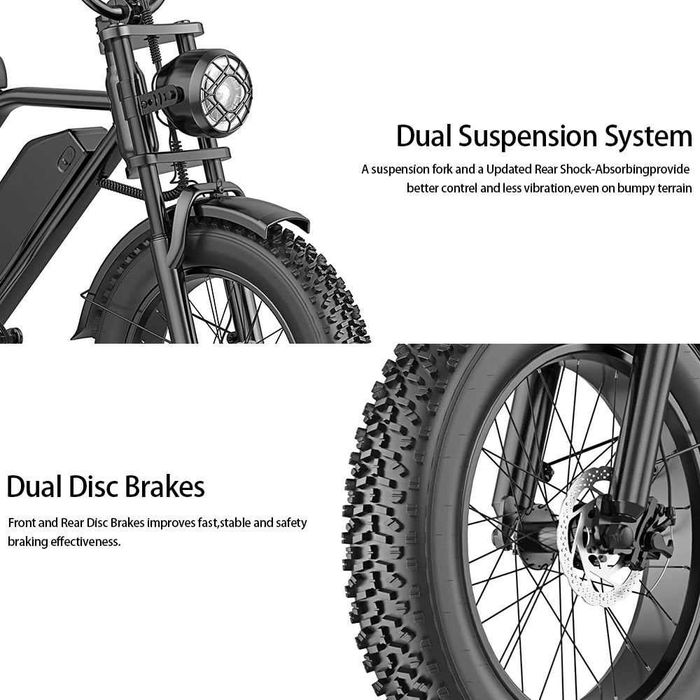 Електрически велосипед BK20 750W 48V 20Ah, 20 цола, до 80 км пробег