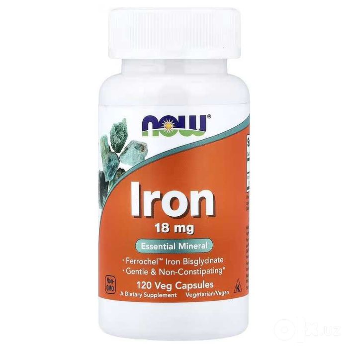 NOW Foods Iron Железо Iron Complex Caps temir