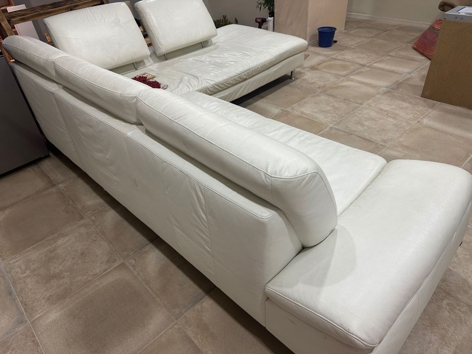 Ъглов диван естествена кожа