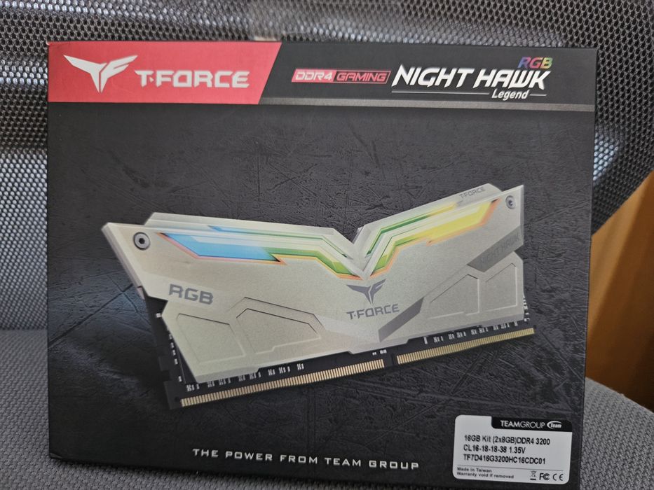 Ddr4 ОЗУ 16gb (2x8) 3200mhz T-Force Nighthawk с подсветкой
