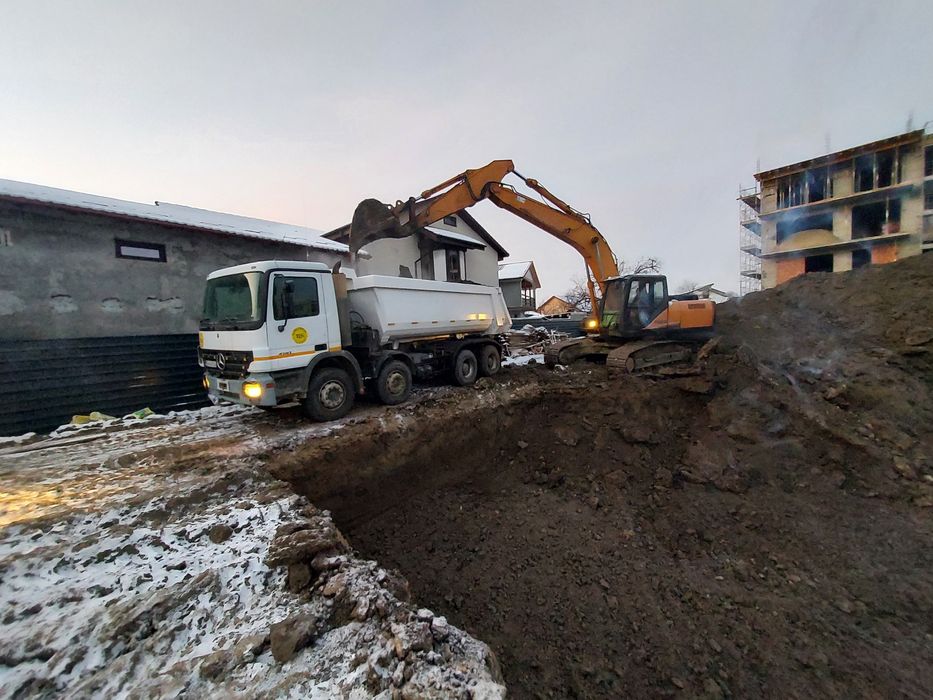 inchiriez utilaje, excavator, buldoexcavator, autogreder, bascula,