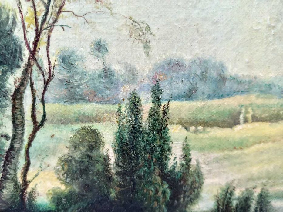 Tablou vechi - cioban cu oi si capre - semnat Callaert A