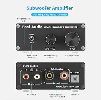 Fosi Audio M04 Home Theater Subwoofer Amplifier