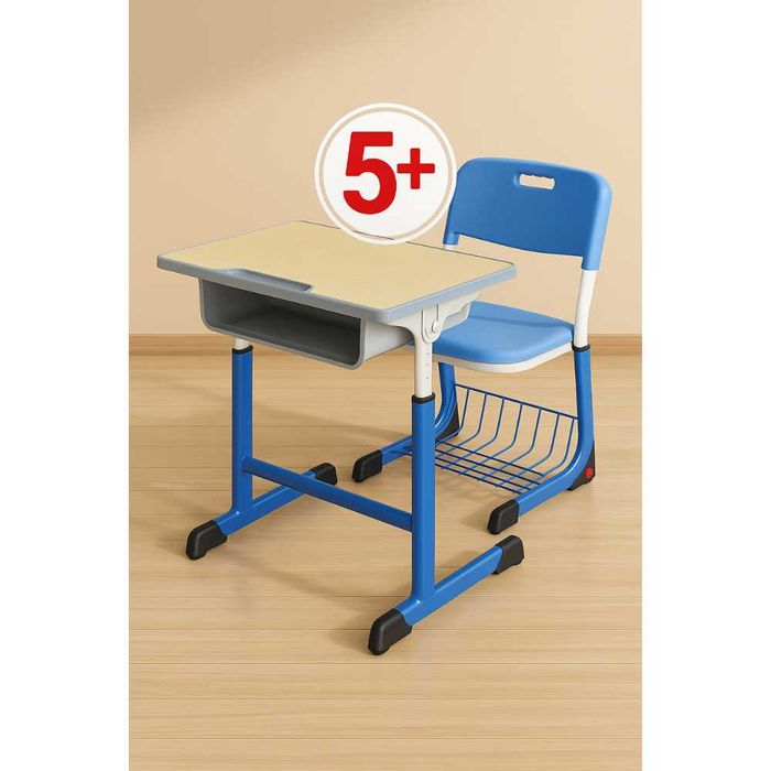 Детская парта со стулом — регулируемая высота, до 12 лет