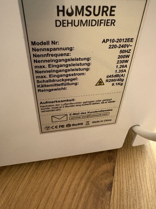 Dezumidificator homesure 20L /24h