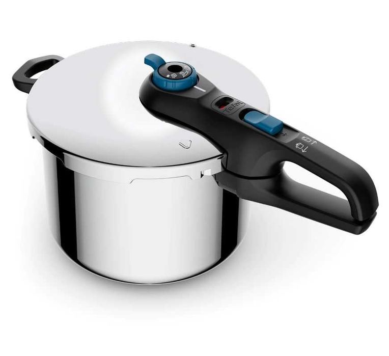 Oala sub presiune Tefal Secure Trendy 8 Aqua Blue, 8L