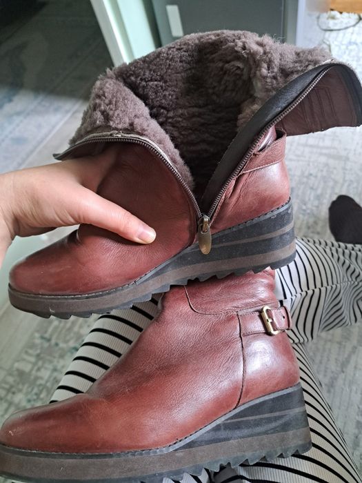 Сапоги женские кожа