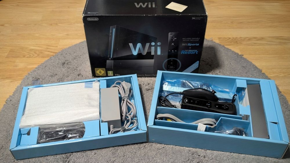 Consola Nintendo Wii Black Modata 2manete/nunchuckuri 64gb motionplus