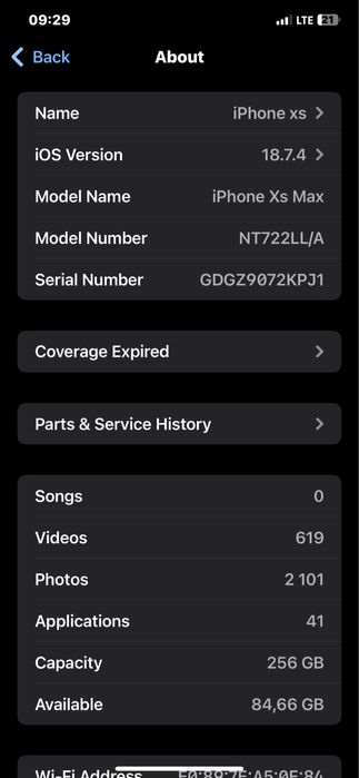 Iphone xs max 256talik
