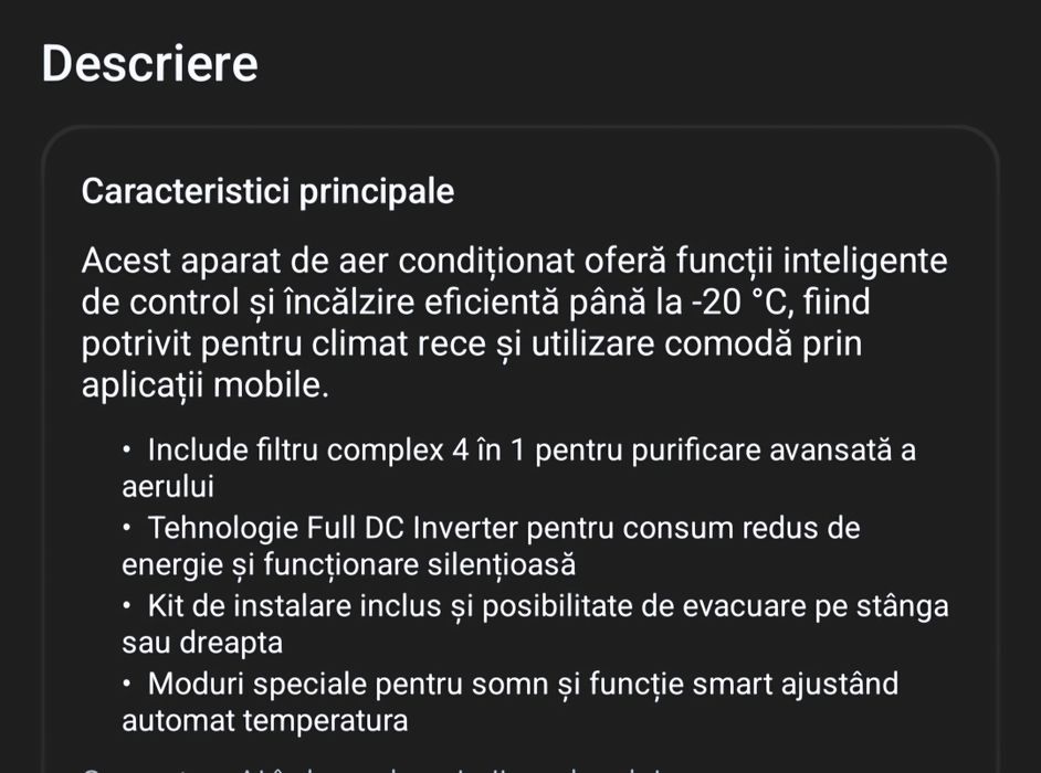 Aparat nou de aer conditionat Hisense  18000 BTU