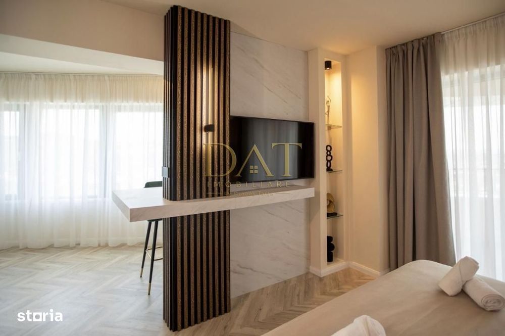 Apartament 1 cameră tip studio, Complet mobilat și utilat.