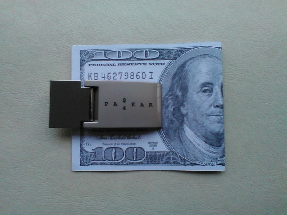 PA4KAR - Метална, неръждаема, сребриста щипка за пари