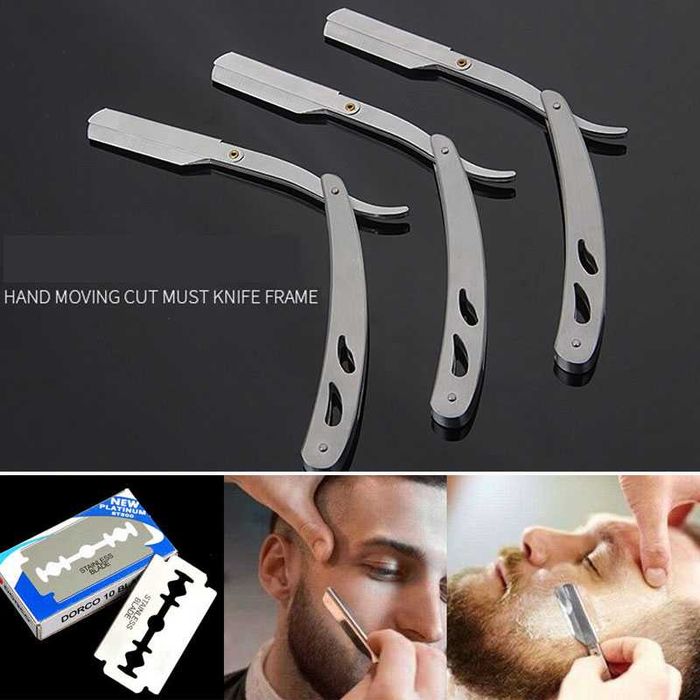 Set Brici profesional pentru barbierit + lama de rezerva