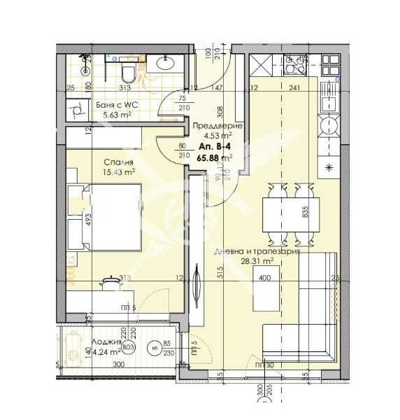 Двустаен апартамент в Кършияка!