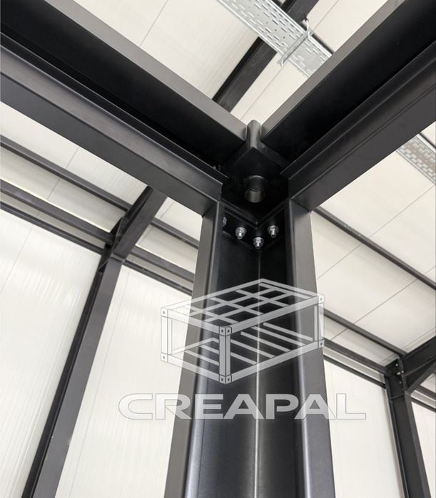 Cadru metalic container modular 6x3 m – kit demontabil cu șuruburi