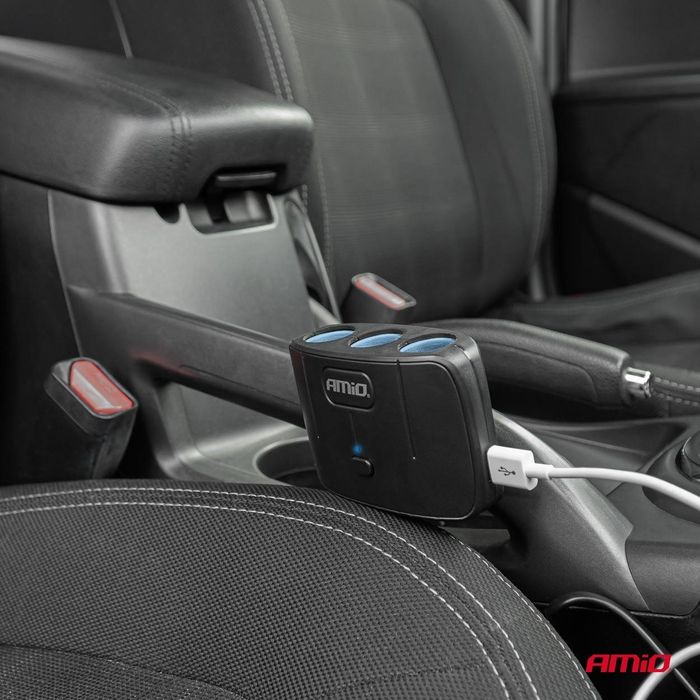 разклонител за запалка с зарядно устройство 2x usb-a on/off 12v ...