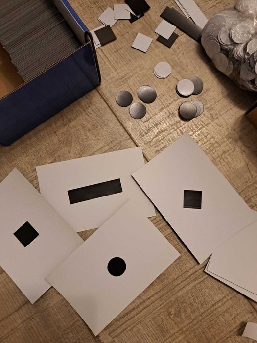 Magneti patrati pt poze adezivi 2.5 cm 2000 buc (cabina foto, oglinda)