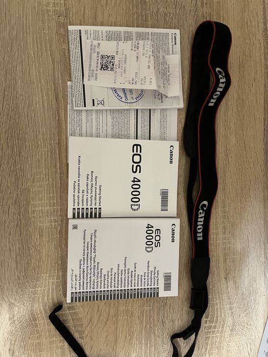 Canon EOS 4000D + 18–55mm | Пълен комплект | Като нов + 16GB карта