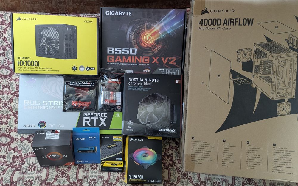 PC Компютър - ROG 3080 10GB/R7 5800X/32Gb DDR4/1000W PSU/2TB Storage