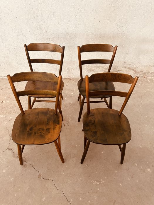 Комплект 4 оригинални шведски стола Nässjö Stolfabrik – Mid Century Modern