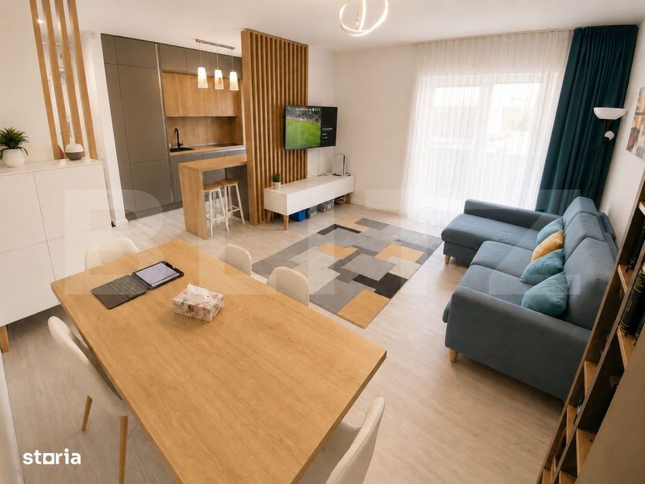 Apartament 3 camere, gradina proprie si terasa 70mp, garaj, zona Campu