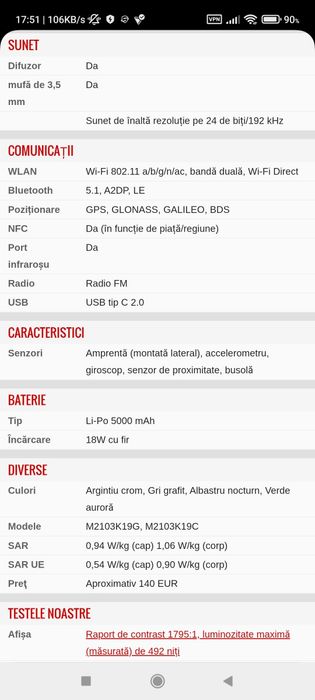 Telefon Xiaomi Note 10 5 G