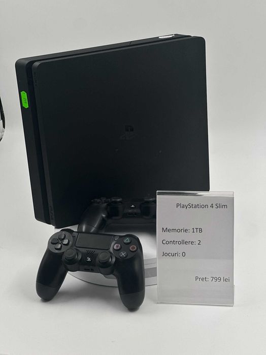 PlayStation 4 Slim 1TB 2 Controllere Garantie 24 Luni CashBox