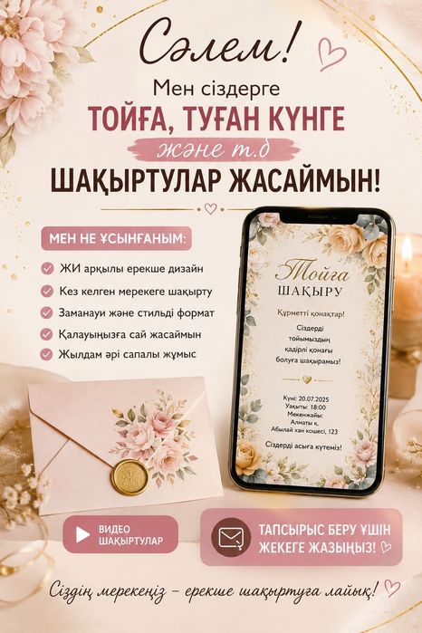 Тойға, туған күнге шақырту