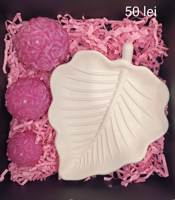 Set lumânări parfumate și suport Valentine's day