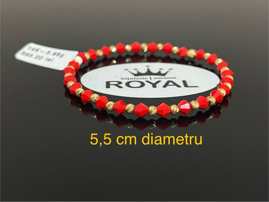 Bijuteria Royal CB : Bratara cu bile aur 14k 3,69 grame