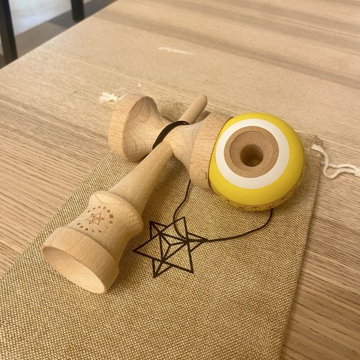 Kendama Israel Asanoha Yellow Anti Skid
