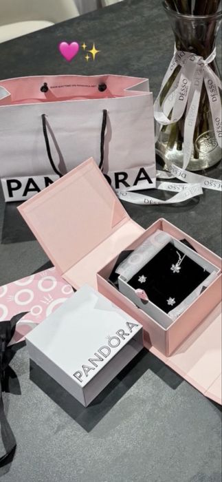 Оригинал Пандора серьги и подвеска