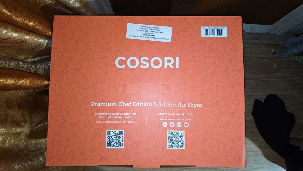 Friteuza Cosori Premium Chef Edition 1700W Negru 5.5L Air Fryer, NOU, SIGILAT
