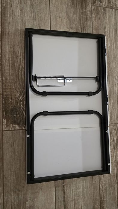 Măsuță lemn albă, pliabilă și reglabilă, pentru laptop/tabletă