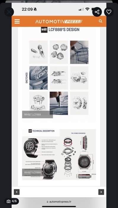 Ceas WH&T Chronograph LCF888**Bezel Ceramic**