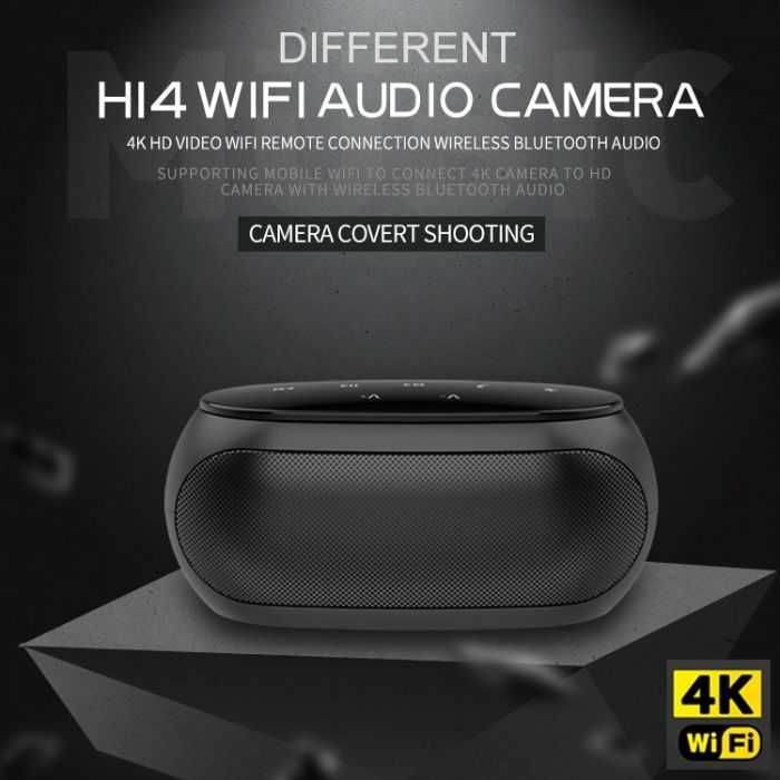 Boxa Bluetooth Portabila H14 Camera Ascunsa Spion 4K UltraHD WIFI LIVE