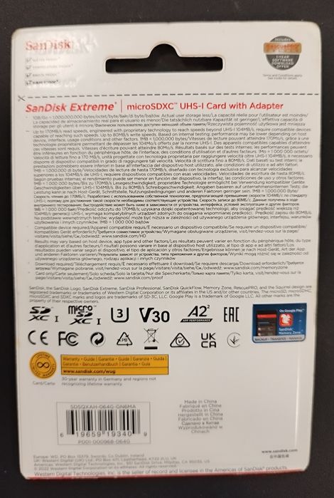 SanDisk Extreme microSD card