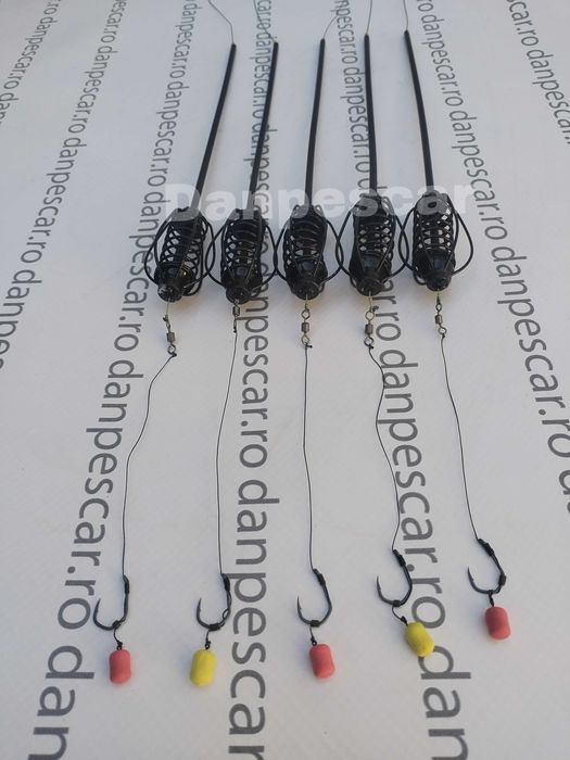 SET 5 Monturi CRAP CU SPIN Ac boiles si momitor 40gr antitangle rigid