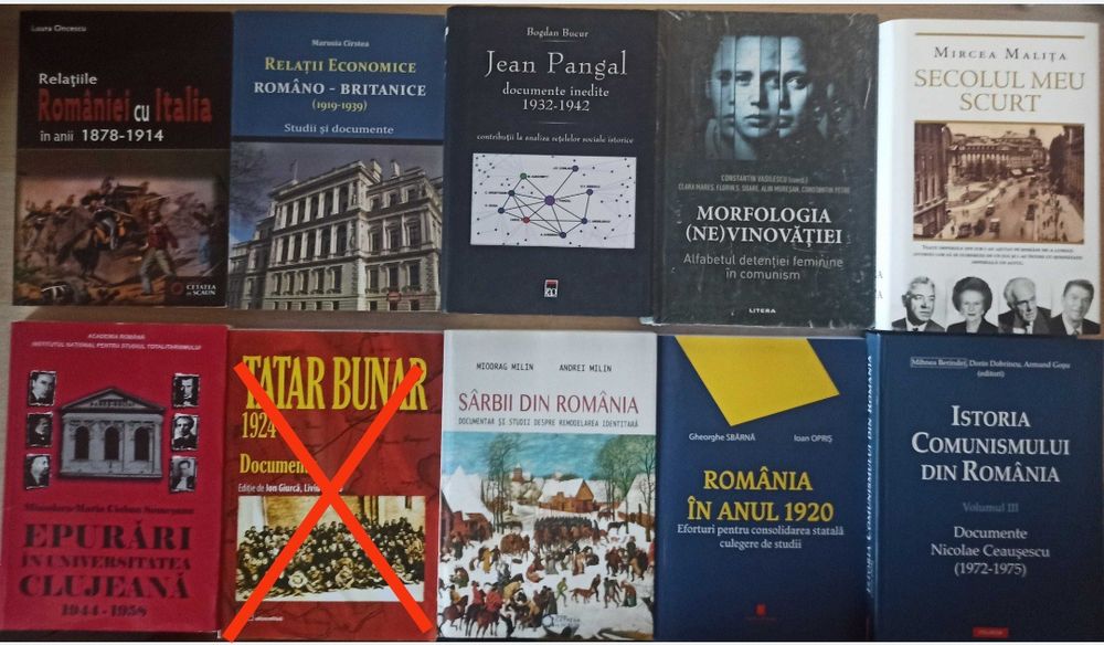 Carti de istorie despre istoria romanilor, comunism in Romania, Romania in razboaiele mondiale (lichidare biblioteca)