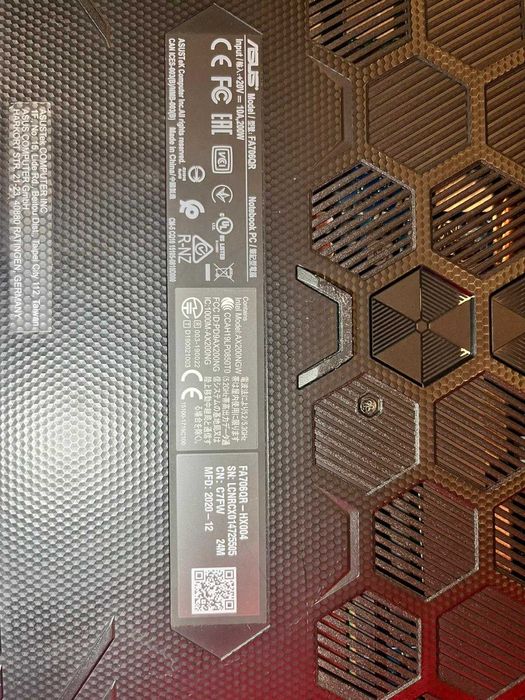 Laptop Gaming ASUS TUF A17 - 64GB RAM - RTX™ 3070 8GB - Ryzen™ 7 5800H