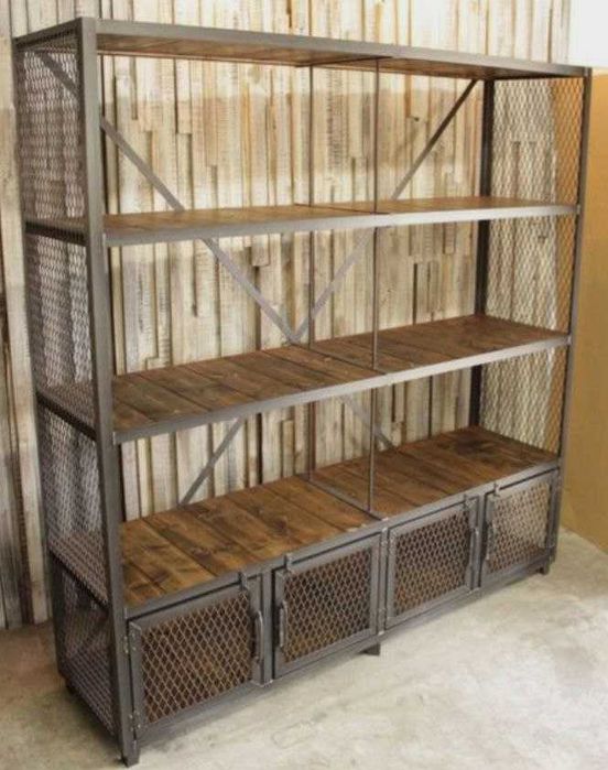 Эффектное сочетание металл+дерево. Мебель на заказ.