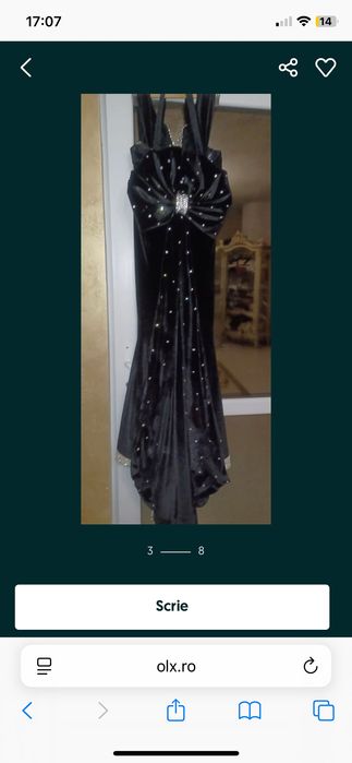 Rochie de ocazie catifea cu pietre