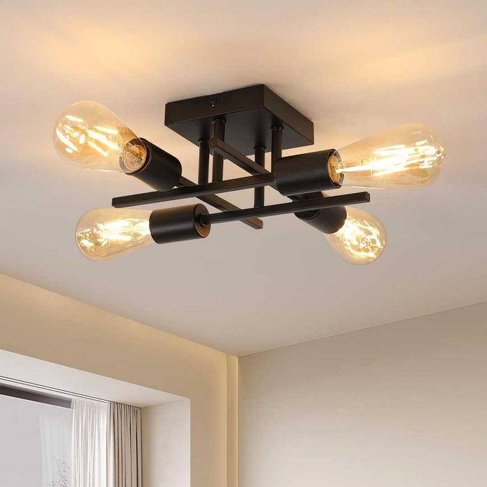 Plafoniera neagra superba