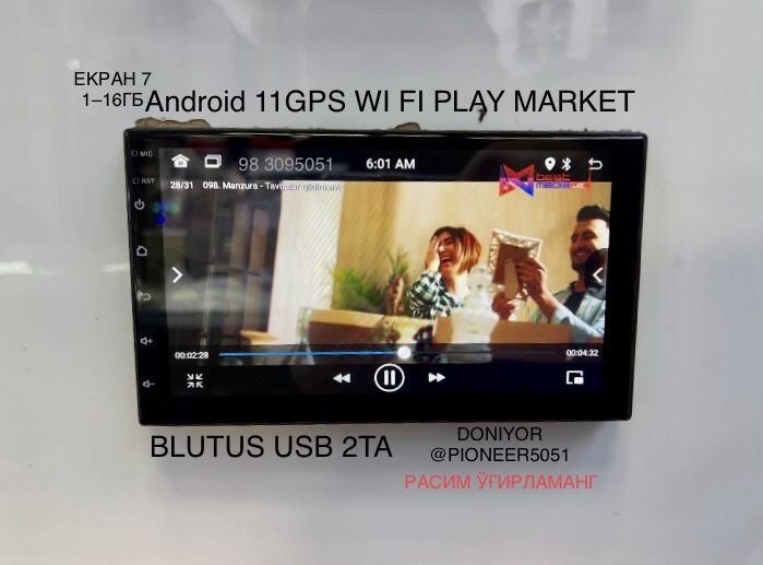 Pioneer андроид янгиси келд wifi gps blutus usb googl klip mp3 cobalt