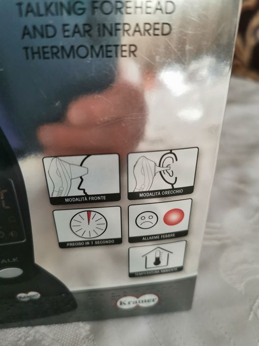 Говорещ многофункционален термометър за уши и чело