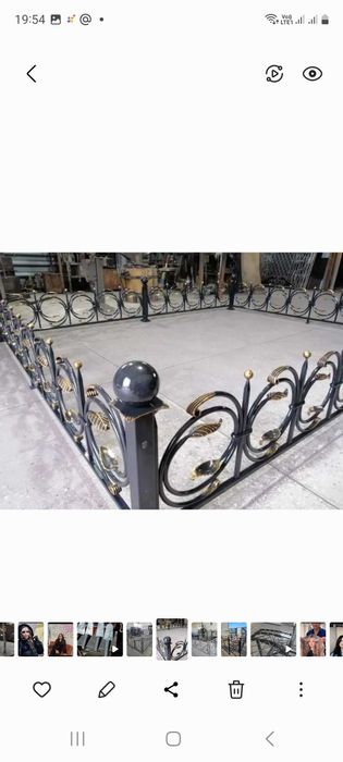 Кованые оградки.