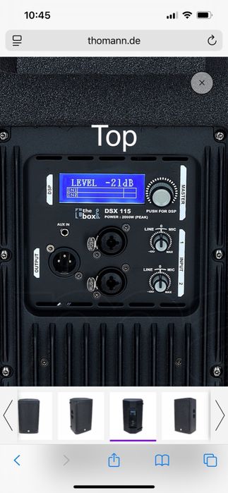 Boxe Thoman Box Pro DSX 115