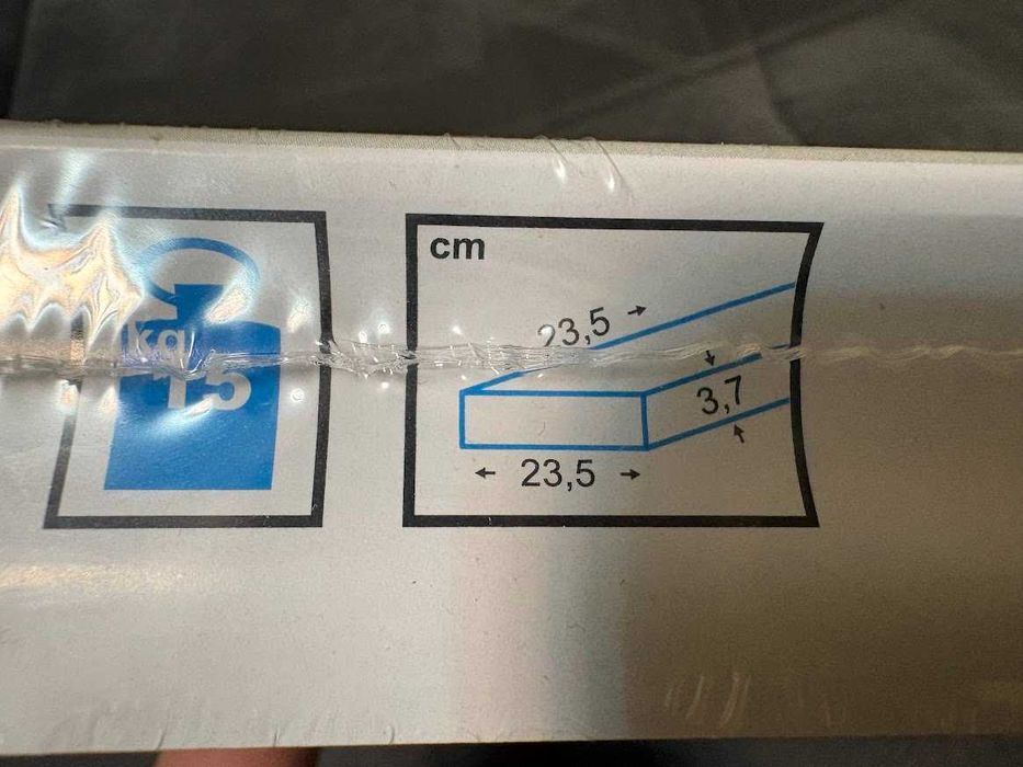2 бр. НОВИ стенни рафтове SHELVY 23 – тъмно дърво, 23,5 × 23,5 см**