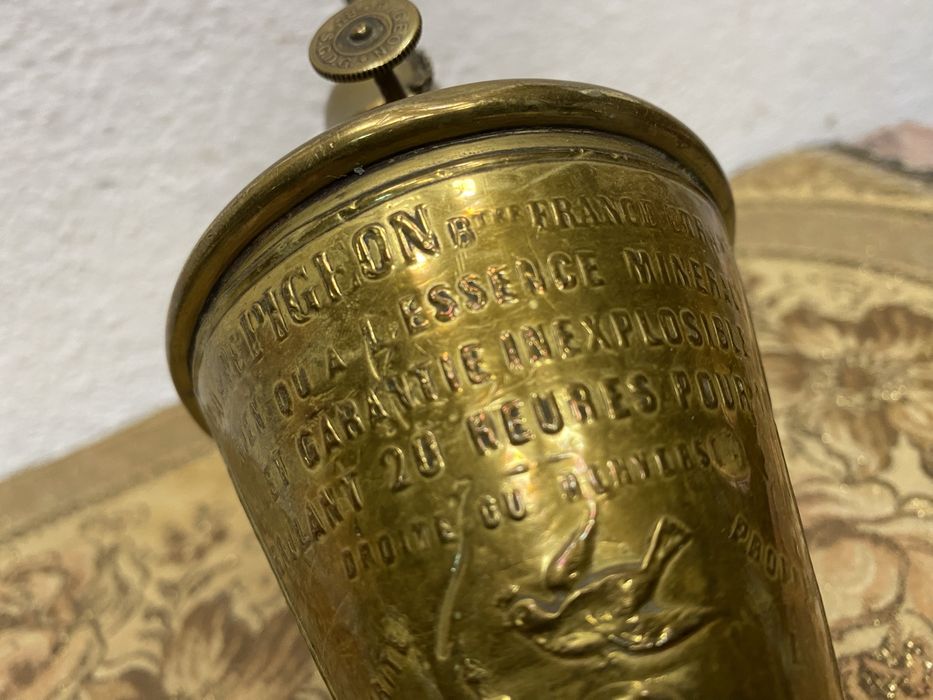 Френска газена лампа от месинг